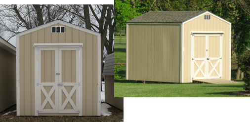  Straight Wall (4" overhang) Lofted Dutch Style Custom Storage Shed